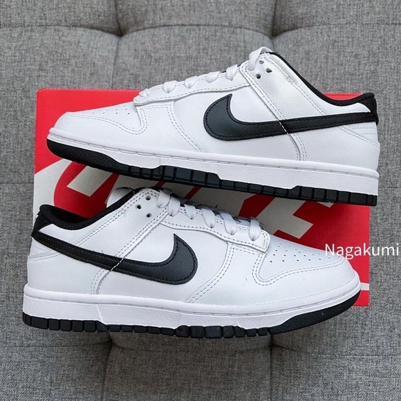 🖤🤍 🐼 Nike dunk retro low white black panda shoes - Picture 3 of 4